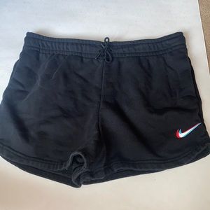 nike sweat shorts, black size small